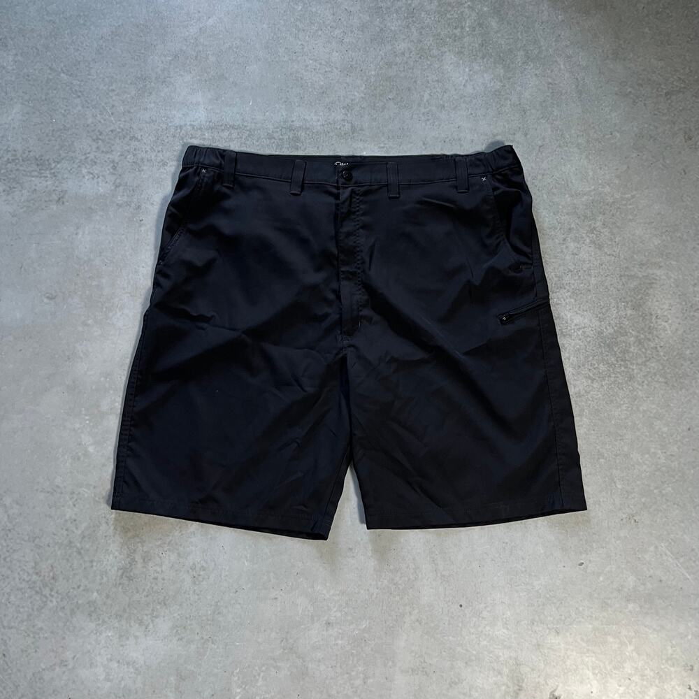 Wrangler Black Stretch Men's Size 46 Hiking Zipper Pocket Shorts 10" Inseam